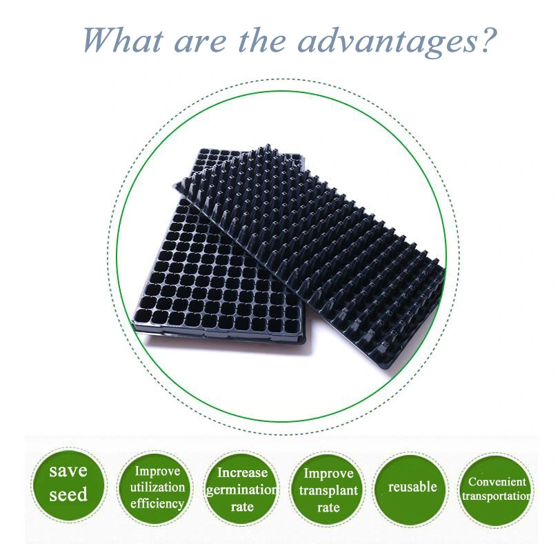 Hot Selling Reusable PS Plastic Seed Germination Tray 50, 72, 128, 200 Cells Seedling Plug Trays Seed Starting and Propagation